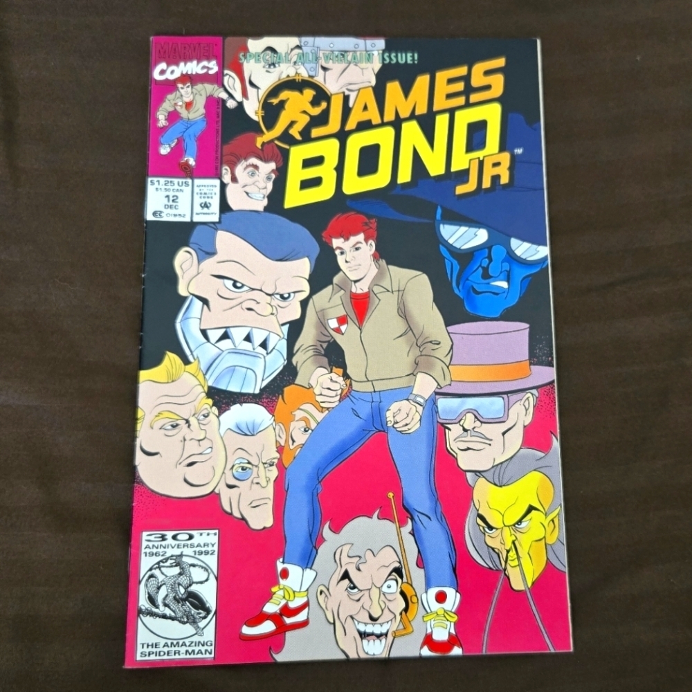JAMES BOND JR. #12 LAST ISSUE 1992 MARVEL COMICS LOW PRINT RUN VHTF RARE